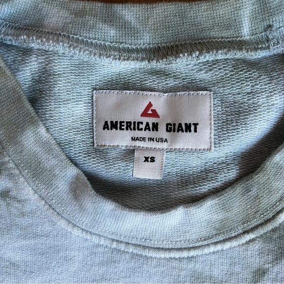 American Giant Green Tie Dye Sweatshirt and Pants Set - Picture 3 of 8